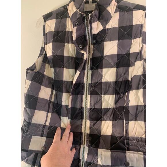 TALBOTS Women’s Plaid Down Quilted Puffer Vest / Size: Medium - Picture 7 of 12